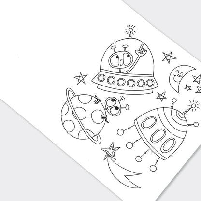 Children's 'To the Moon' Space Colouring Book 3