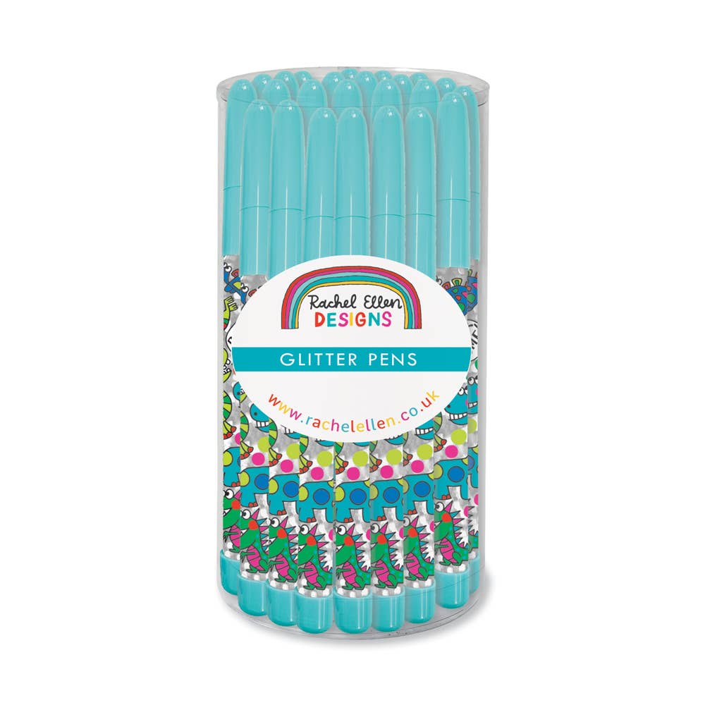 Ballpoint Glitter Pen - Dinosaurs - 24 in tub 1