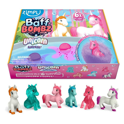 Zimpli 6x Baff Bombz Unicorn Surprise Collectible Bath Bomb 1