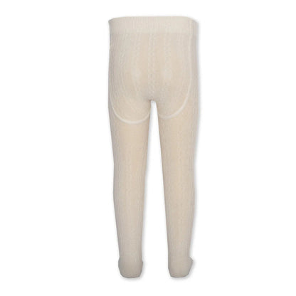 Cable Tights - Cream 3