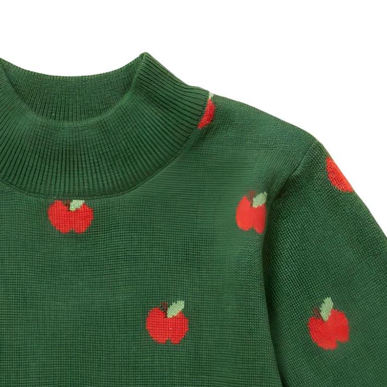 Little Green Radicals From One To Another Apple Knitted Jumper 