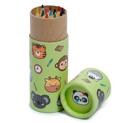 Adoramals Zoo Pencil Pot with 12 Colouring Pencils 4