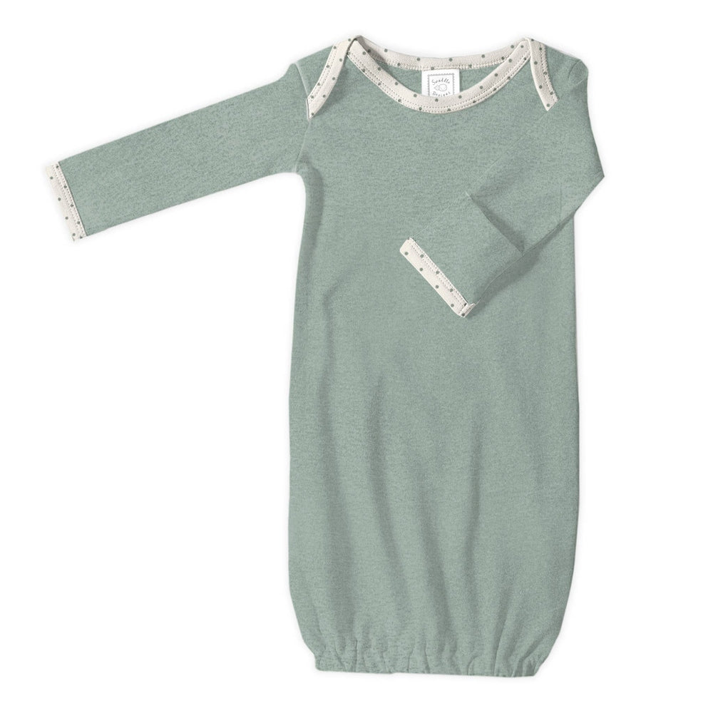 Pajama Gown, Heathered Jadeite, 0-3 Months 1