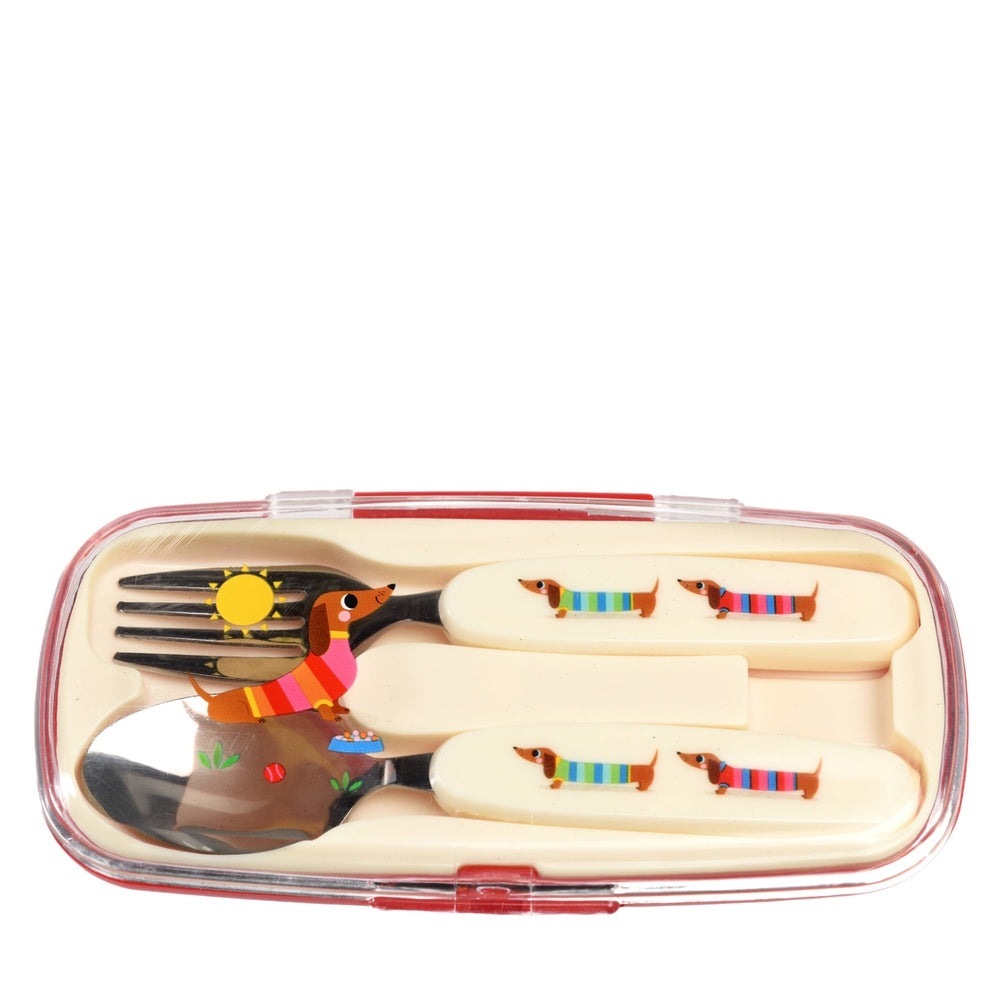 Children's Cutlery Set - Sausage Dog 1