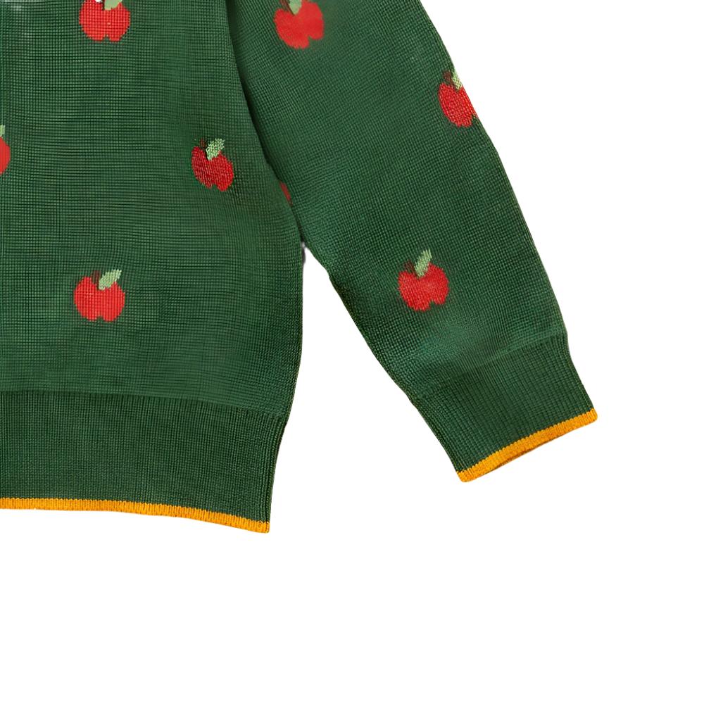 Little Green Radicals From One To Another Apple Knitted Jumper 