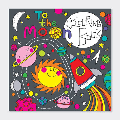 Children's 'To the Moon' Space Colouring Book 1