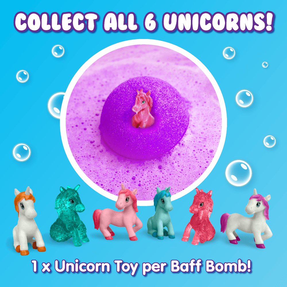 Zimpli 6x Baff Bombz Unicorn Surprise Collectible Bath Bomb 3