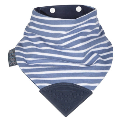 Neckerchew Teething Dribble Bib - Preppy Stripes 2