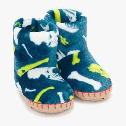 Fleece Slippers - Dino Fossils 1