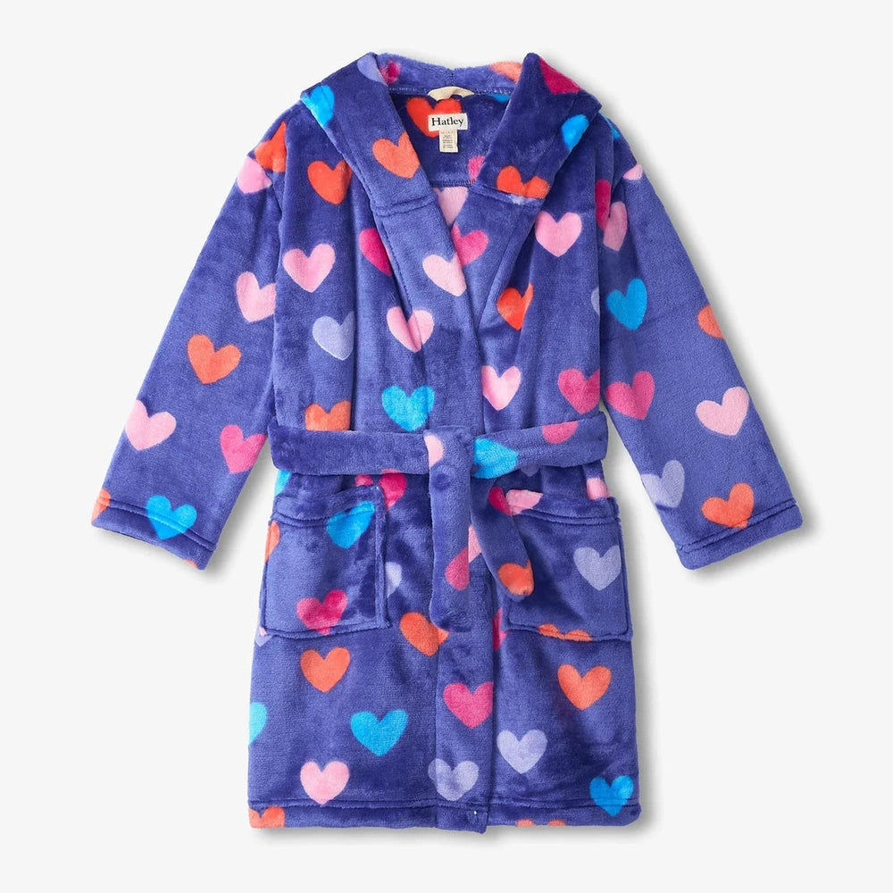 Fleece Robe - Hearts 1