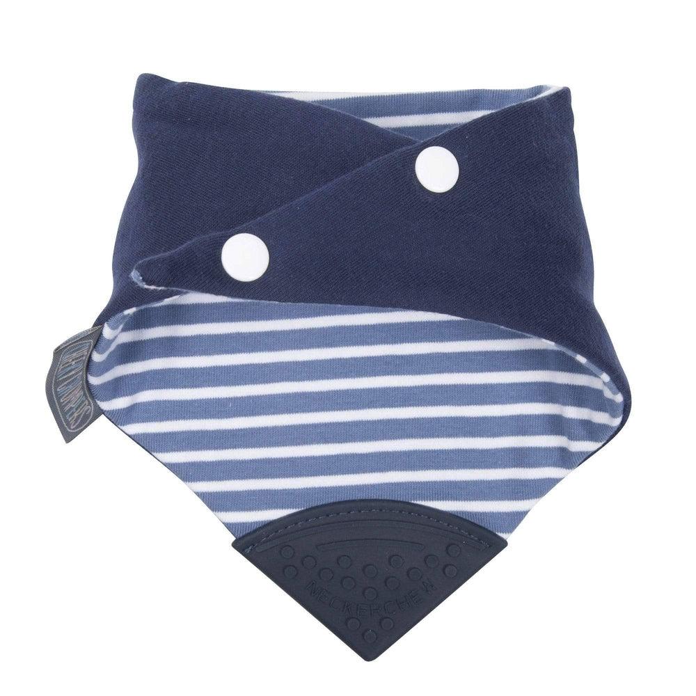 Neckerchew Teething Dribble Bib - Preppy Stripes 3