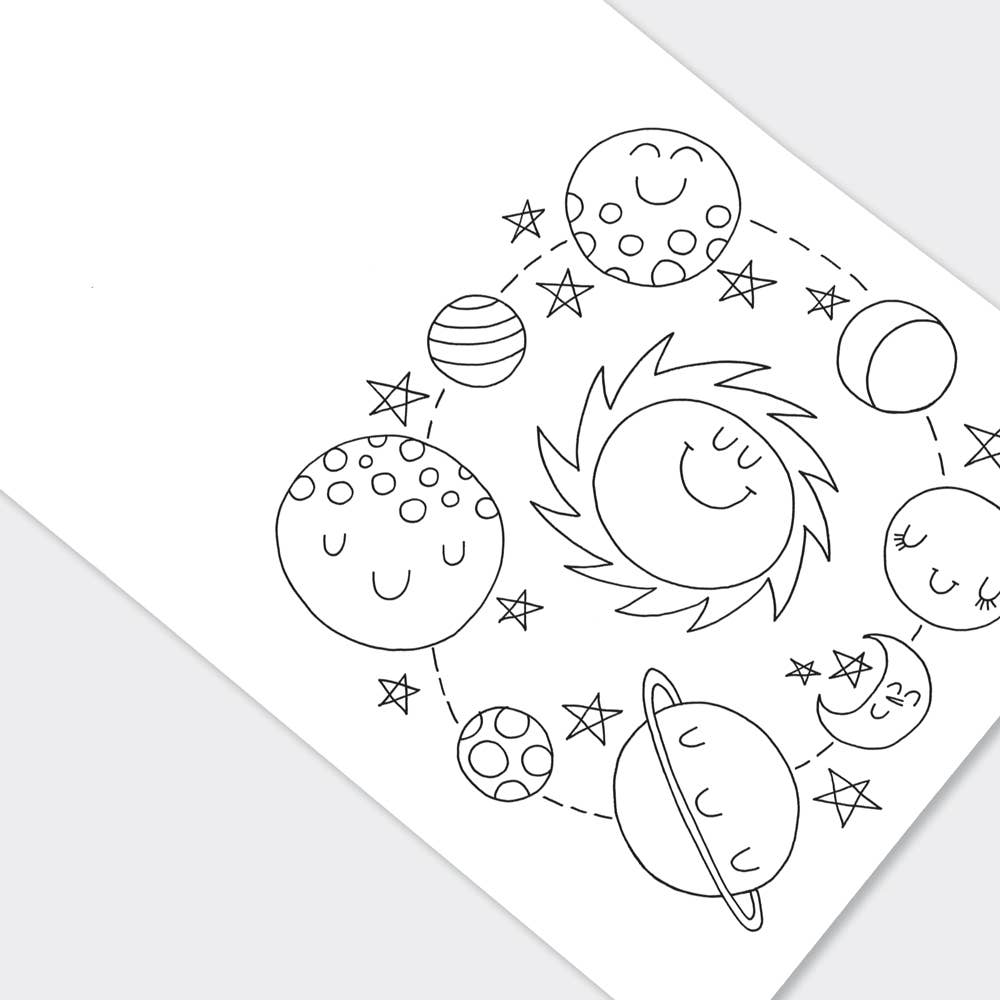 Children's 'To the Moon' Space Colouring Book 2