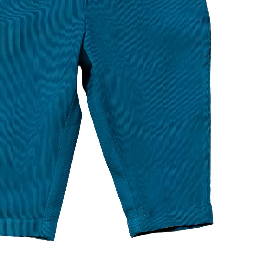 Little Green Radicals Deep Blue Corduroy Pull On Trousers 