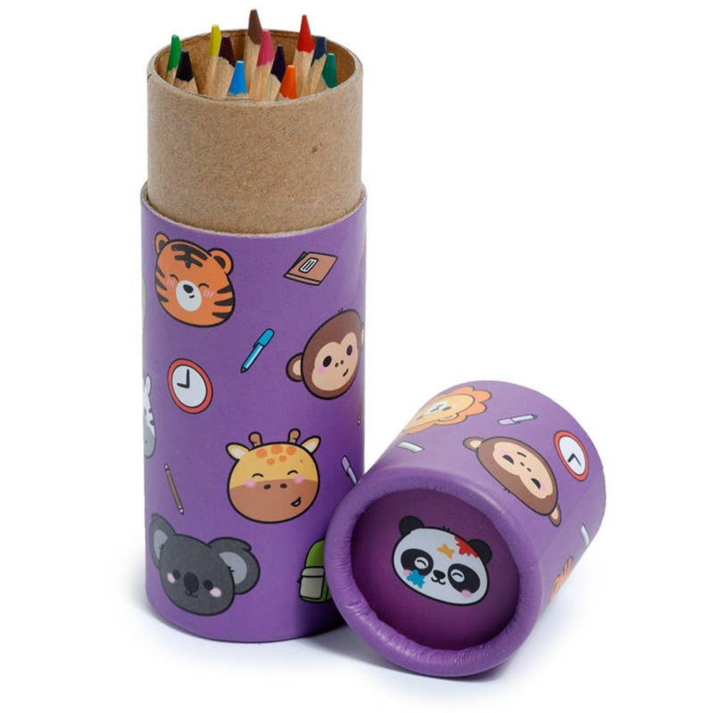 Adoramals Zoo Pencil Pot with 12 Colouring Pencils 3