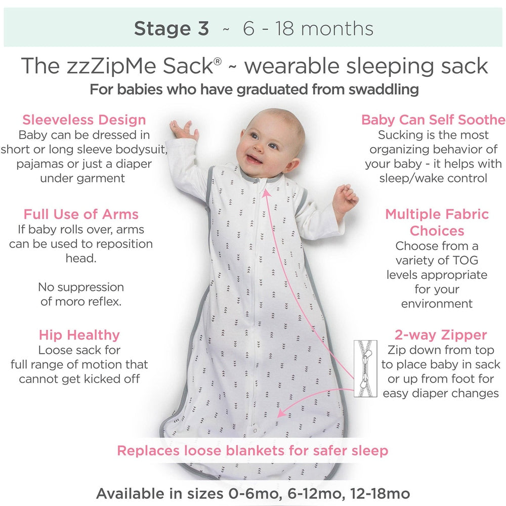 Muslin Non-Weighted zzZipMe Sack - Watercolor Sunny Days 2