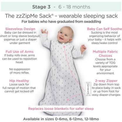 Muslin Non-Weighted zzZipMe Sack - Watercolor Sunny Days 2