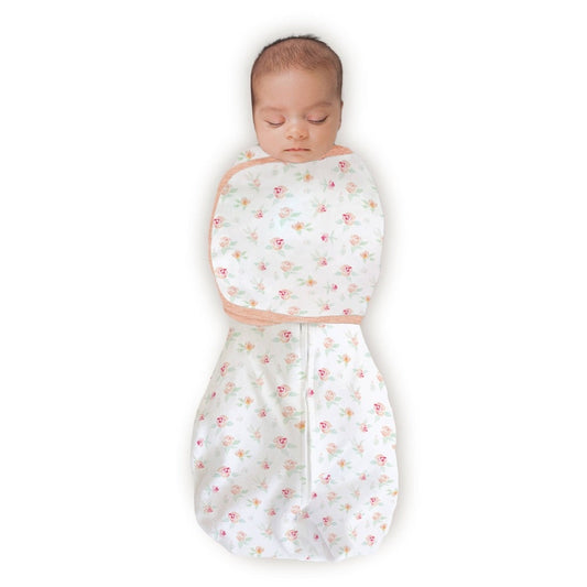 Omni Swaddle Sack, Peachy Pink Watercolor Floral, 0-3 Mo 1