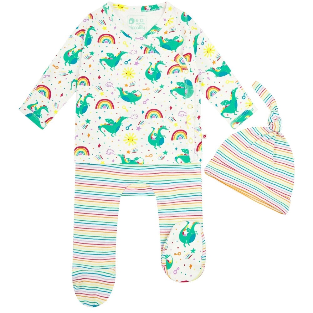 3 Piece Baby Set - Rainbow Dragon 1