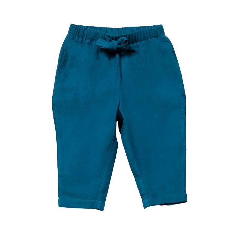 Little Green Radicals Deep Blue Corduroy Pull On Trousers 