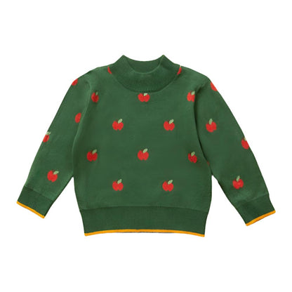 Little Green Radicals From One To Another Apple Knitted Jumper 