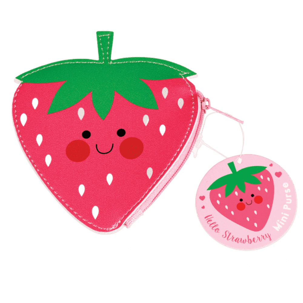 Hello Strawberry Vinyl Purse 1